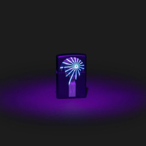 Zippo Black Light Mountain Waterfall Design Black Matte - 48676 - Hình ảnh 8
