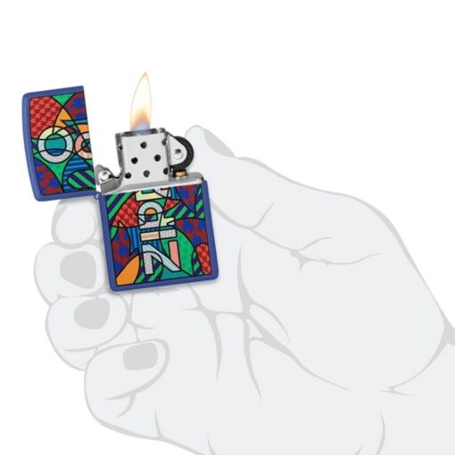 Zippo Pop Art Design Royal Blue Matte - 48707 - Hình ảnh 5