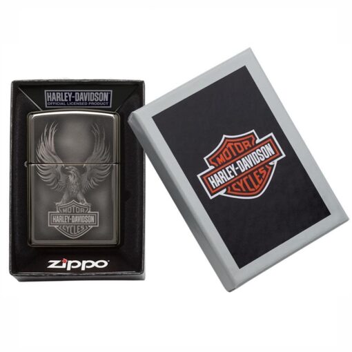 Zippo Harley-Davidson Bar & Shield logo Black Ice - 49044 - Hình ảnh 6