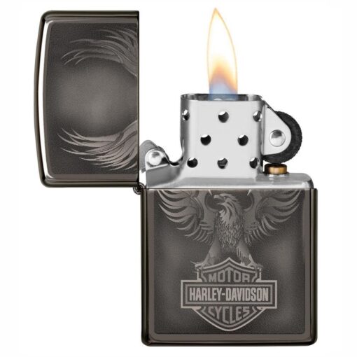 Zippo Harley-Davidson Bar & Shield logo Black Ice - 49044 - Hình ảnh 4