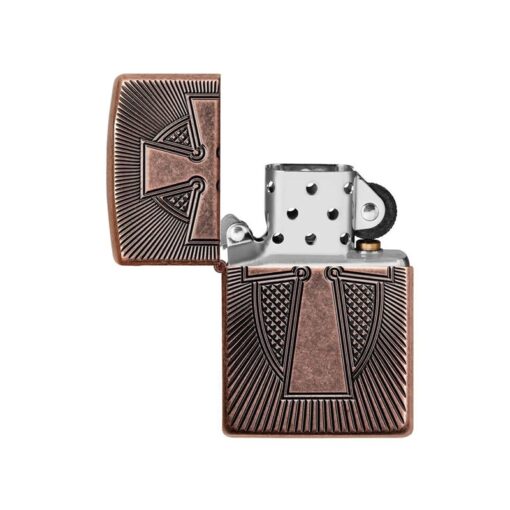 Zippo Armor Deep Carve Cross Design Antique Copper - 49158 - Hình ảnh 2