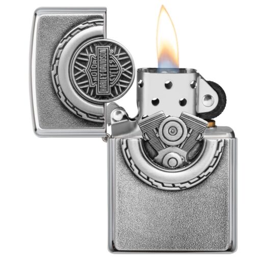 Zippo Harley-Davidson Engine Surprise Emblem Street Chrome - 49175 - Hình ảnh 4