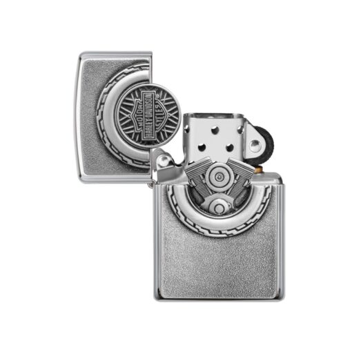 Zippo Harley-Davidson Engine Surprise Emblem Street Chrome - 49175 - Hình ảnh 2