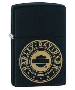 Zippo Harley-Davidson Laser Engrave Logo Black Matte - 49197
