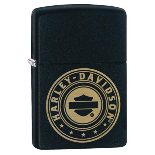 Zippo Harley-Davidson Laser Engrave Logo Black Matte - 49197