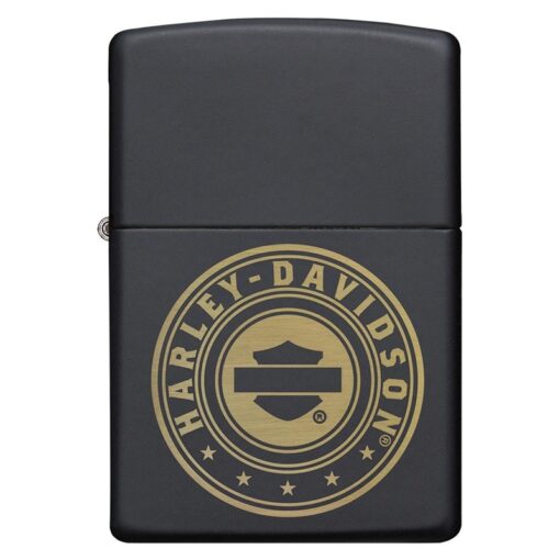 Zippo Harley-Davidson Laser Engrave Logo Black Matte - 49197 - Hình ảnh 3