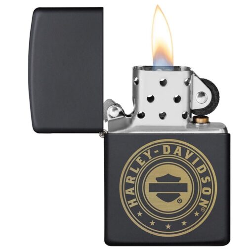 Zippo Harley-Davidson Laser Engrave Logo Black Matte - 49197 - Hình ảnh 4