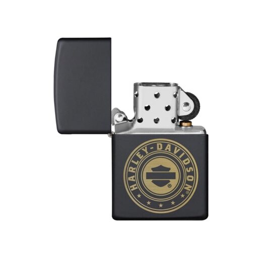 Zippo Harley-Davidson Laser Engrave Logo Black Matte - 49197 - Hình ảnh 2