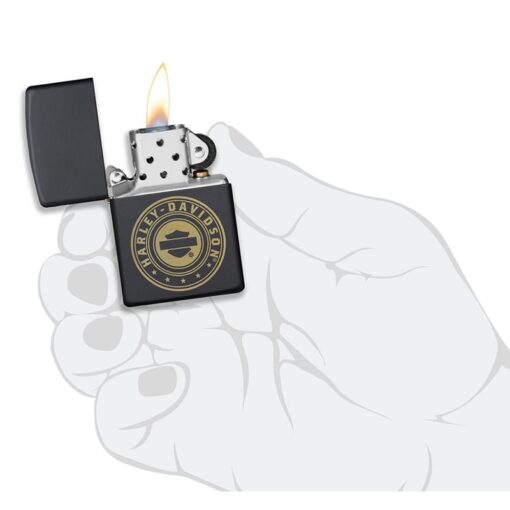 Zippo Harley-Davidson Laser Engrave Logo Black Matte - 49197 - Hình ảnh 5