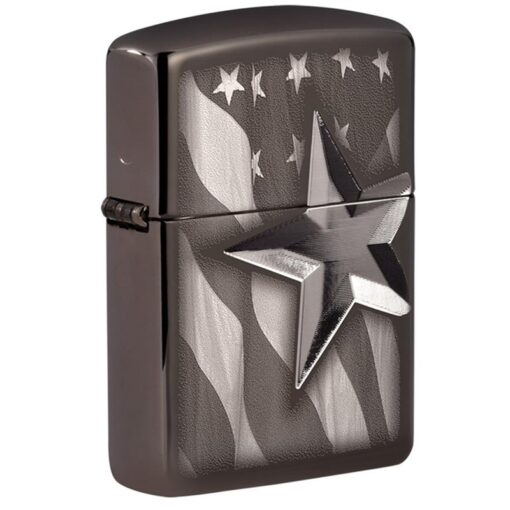 Zippo Armor Retro Star Design Black Ice - 49350