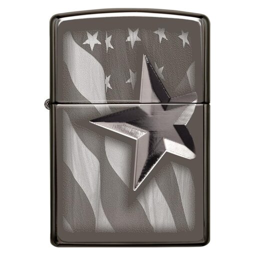 Zippo Armor Retro Star Design Black Ice - 49350 - Hình ảnh 3