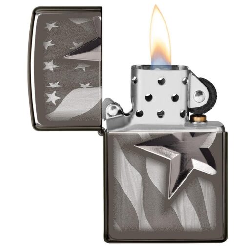 Zippo Armor Retro Star Design Black Ice - 49350 - Hình ảnh 4