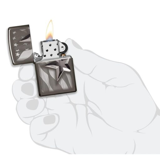 Zippo Armor Retro Star Design Black Ice - 49350 - Hình ảnh 5