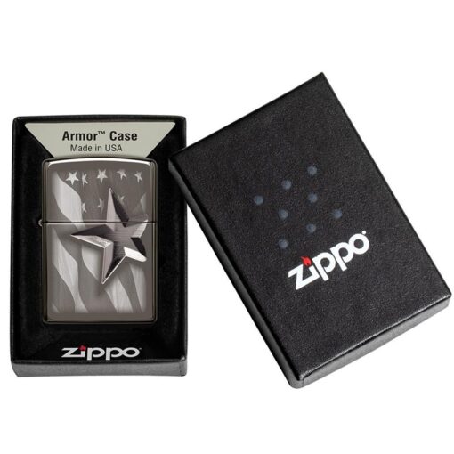 Zippo Armor Retro Star Design Black Ice - 49350 - Hình ảnh 6