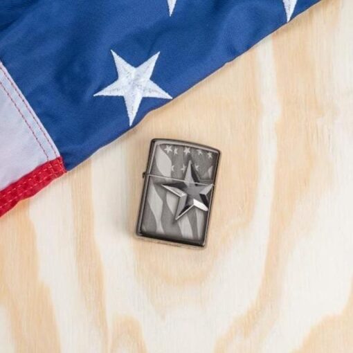 Zippo Armor Retro Star Design Black Ice - 49350 - Hình ảnh 7