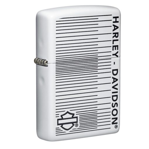 Zippo Harley-Davidson White Matte Line Design - 49465