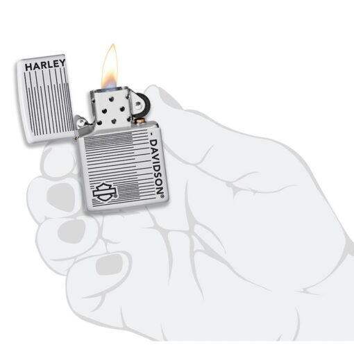 Zippo Harley-Davidson White Matte Line Design - 49465 - Hình ảnh 5