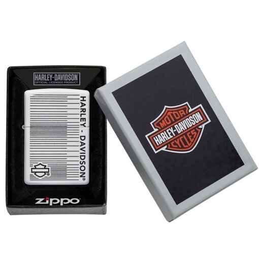 Zippo Harley-Davidson White Matte Line Design - 49465 - Hình ảnh 6
