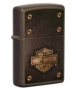 Zippo Harley-Davidson Logo Leather Design Brown - 49466