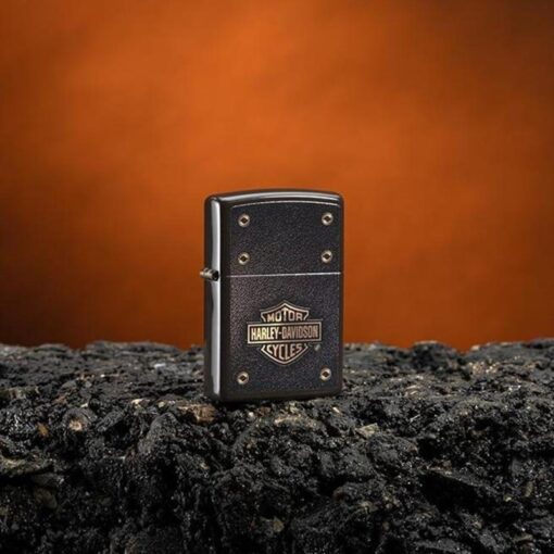 Zippo Harley-Davidson Logo Leather Design Brown - 49466 - Hình ảnh 7