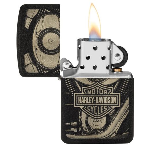 Zippo Harley-Davidson 1941 Replica Black Crackle - 49468 - Hình ảnh 4