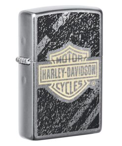 Zippo Harley-Davidson Bar and Shield logo Asphalt Street Chrome - 49656