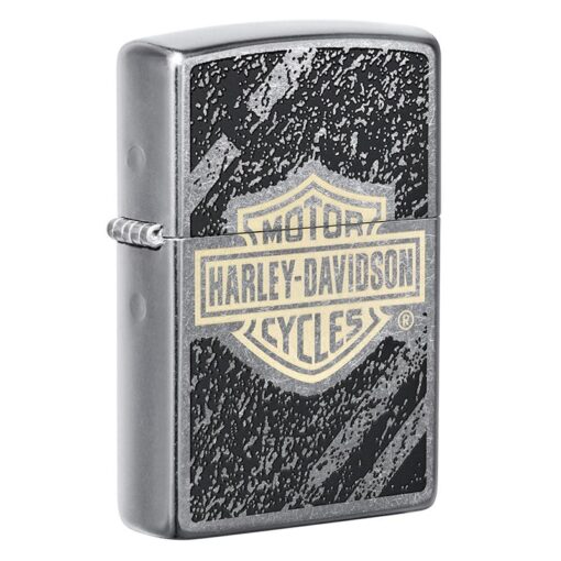 Zippo Harley-Davidson Bar and Shield logo Asphalt Street Chrome - 49656