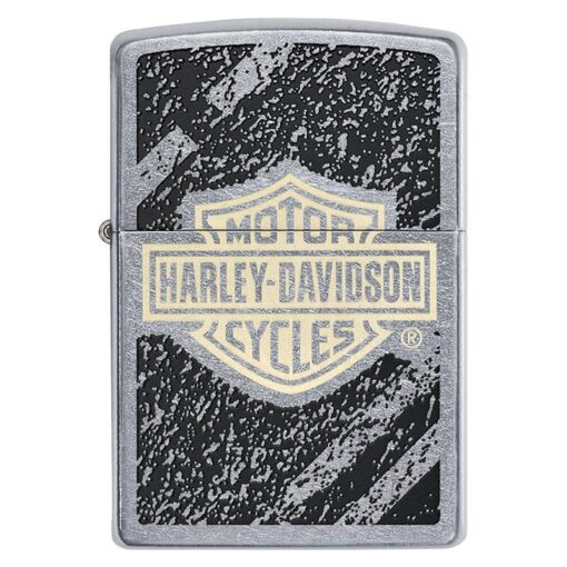 Zippo Harley-Davidson Bar and Shield logo Asphalt Street Chrome - 49656 - Hình ảnh 3