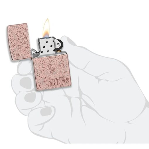 Zippo Armor Carved Design Rose Gold - 49703 - Hình ảnh 5