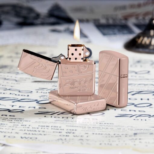 Zippo Armor Script Logo Collectible Rose Gold - 48768 - Hình ảnh 12