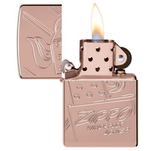 Zippo Armor Script Logo Collectible Rose Gold - 48768 - Hình ảnh 9