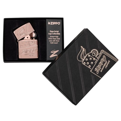 Zippo Armor Script Logo Collectible Rose Gold - 48768 - Hình ảnh 11