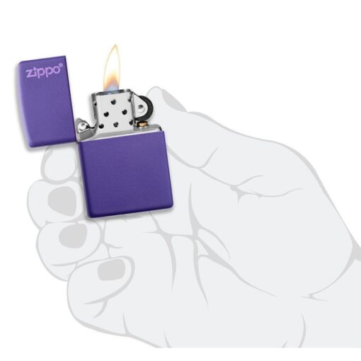 Zippo Classic Matte Purple with Zippo Logo - 237ZL - Hình ảnh 5
