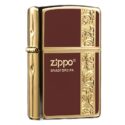 Zippo Gold-plated Arabesque Zippo Logo Red Design – 2GRK