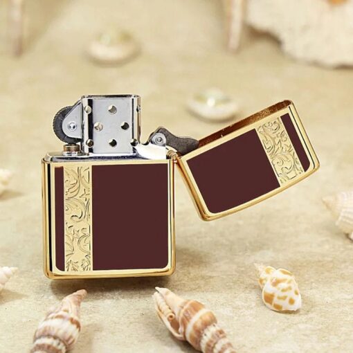 Zippo Gold-plated Arabesque Zippo Logo Red Design – 2GRK - Hình ảnh 5