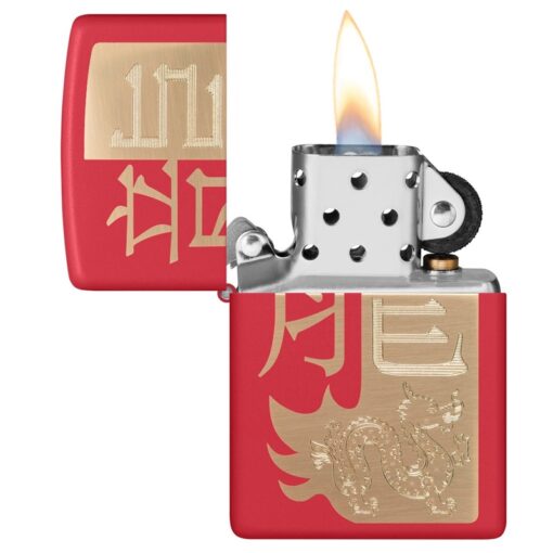 Zippo Year of the Dragon 2024 Red Matte - 48769 - Hình ảnh 4
