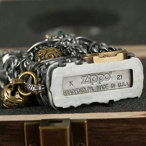 Zippo Heavy Armor Pixiu in Silver - OP6 - Hình ảnh 5