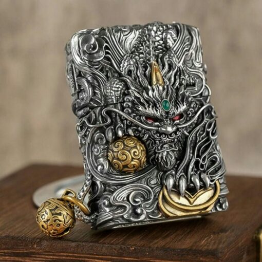 Zippo Heavy Armor Pixiu in Silver - OP6 - Hình ảnh 2