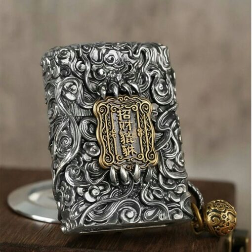 Zippo Heavy Armor Pixiu in Silver - OP6 - Hình ảnh 3