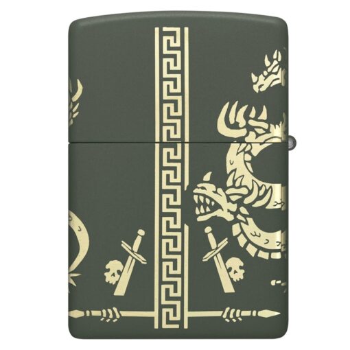 Zippo Dragon Design Laser 360 Green Matte - 48907 - Hình ảnh 5
