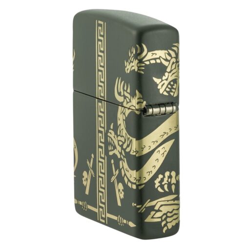 Zippo Dragon Design Laser 360 Green Matte - 48907 - Hình ảnh 6