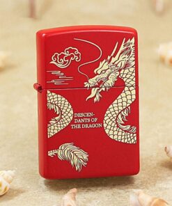 Zippo Deep Carved Descendants of The Dragon Red Matte - 205DD
