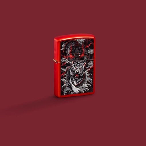 Zippo Dragon Tiger Design Metallic Red - 48933 - Hình ảnh 8