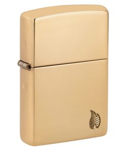 Zippo Armor Deep Carved Flame High Polish Brass - 46397