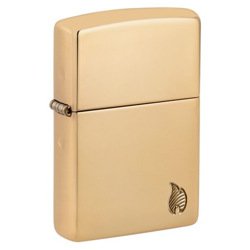 Zippo Armor Deep Carved Flame High Polish Brass - 46397