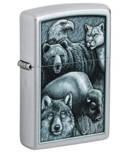 Zippo Animal Kingdom Satin Chrome - 46237