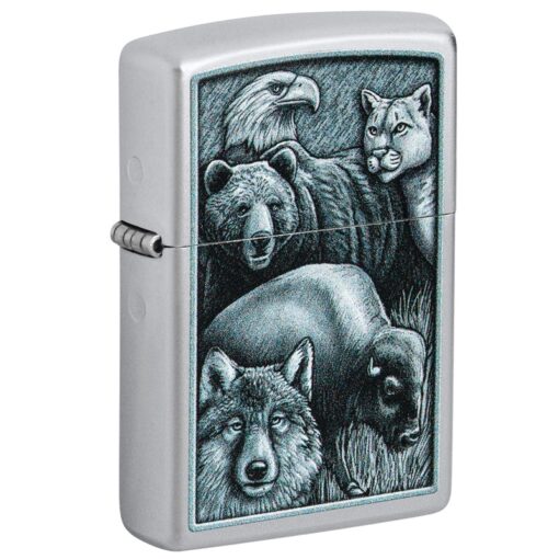 Zippo Animal Kingdom Satin Chrome - 46237