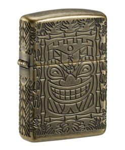 Zippo Armor MultiCut Tiki Antique Brass - 46314