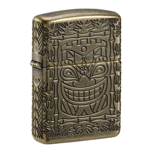 Zippo Armor MultiCut Tiki Antique Brass - 46314
