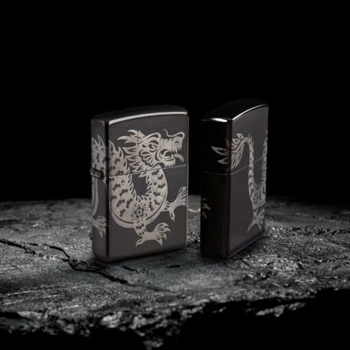 Zippo Lucky Dragon Photo 360° High Polish Black - 46260 - Hình ảnh 11